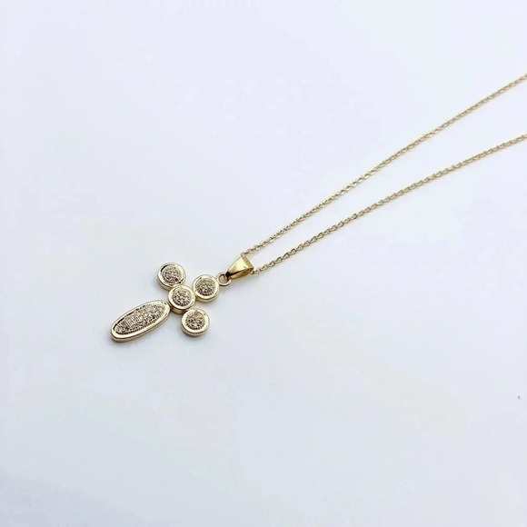 JCD Jewelry - DAINTY Cross Necklace |Cubic Zirconia Necklace | Faith Necklace| 18k Good Plated